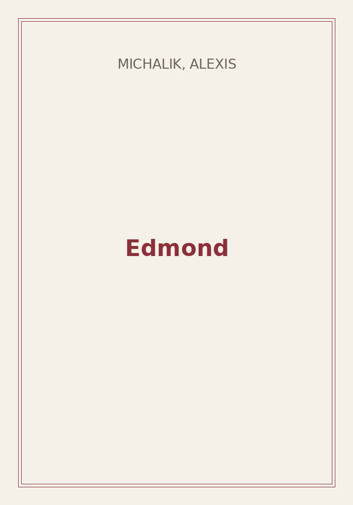 Couverture de « Edmond »