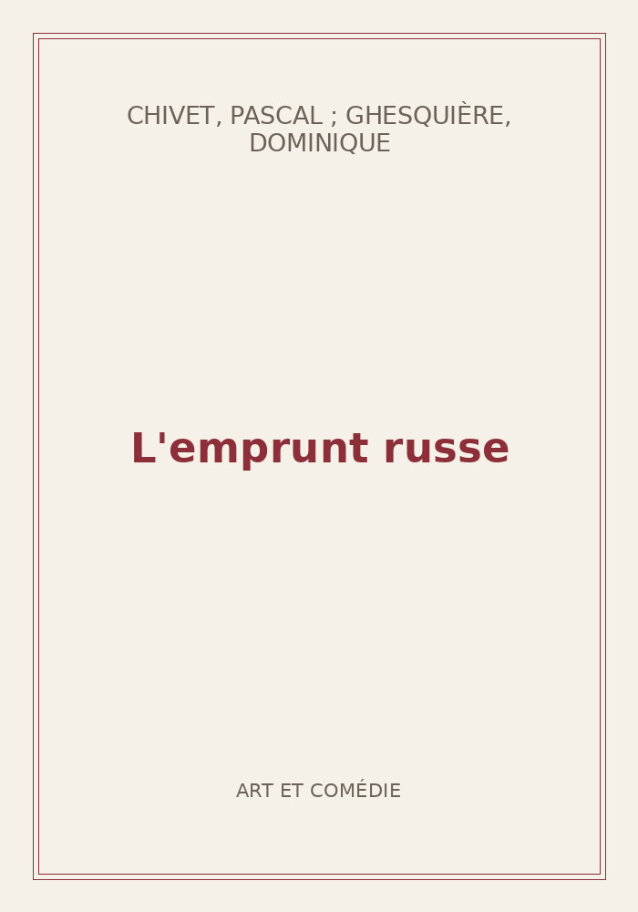 Couverture de « L'emprunt russe »