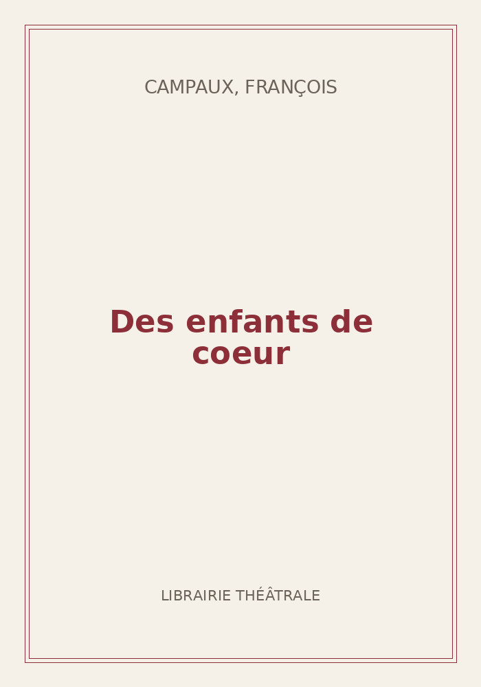 Couverture de « Des enfants de coeur »