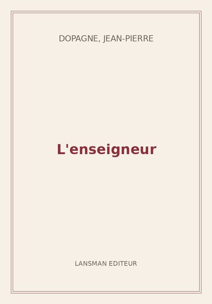 Couverture de « L'enseigneur »