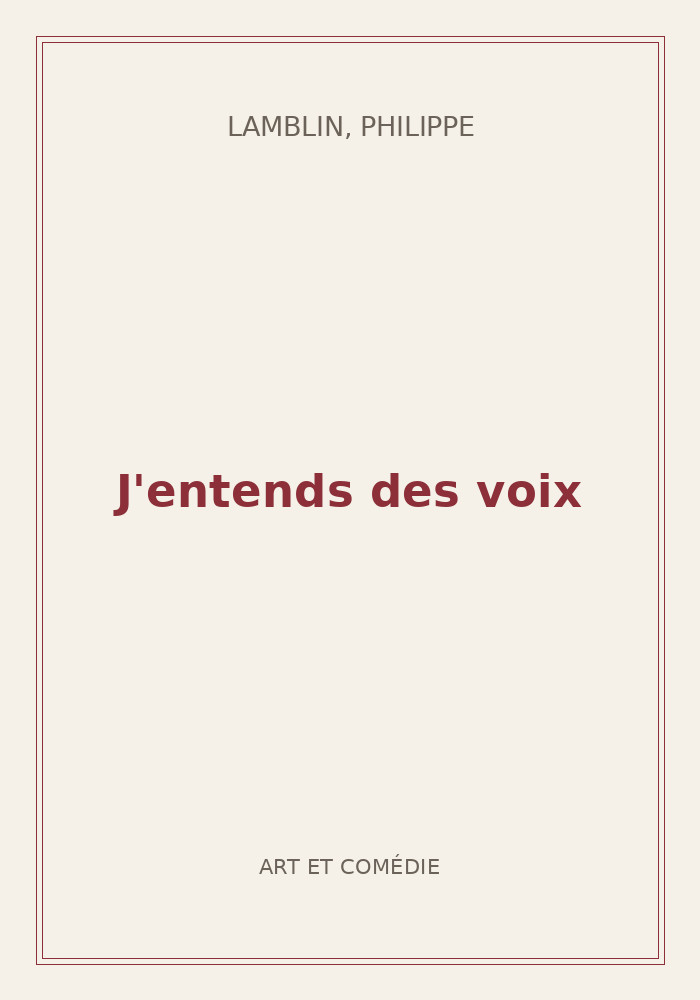 Couverture de « J'entends des voix »