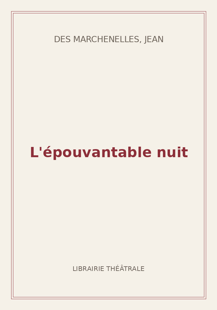 Couverture de « L'épouvantable nuit »