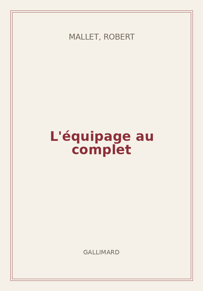 Couverture de « L'équipage au complet »