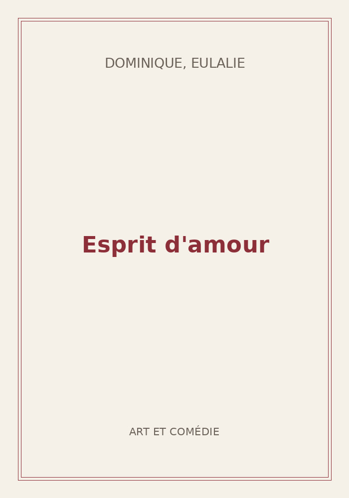 Couverture de « Esprit d'amour »