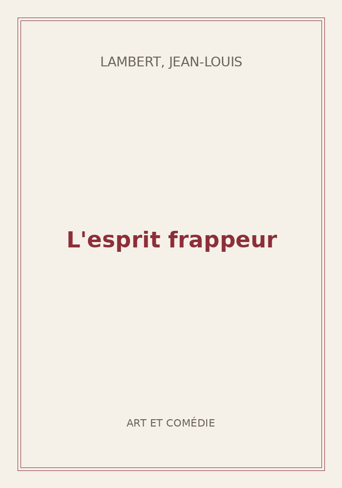 Couverture de « L'esprit frappeur »