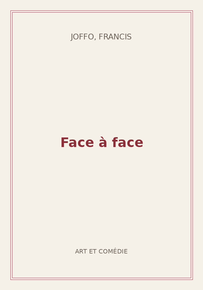 Couverture de « Face à face »