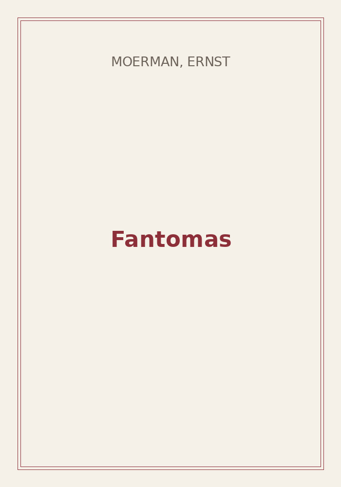 Couverture de « Fantomas »