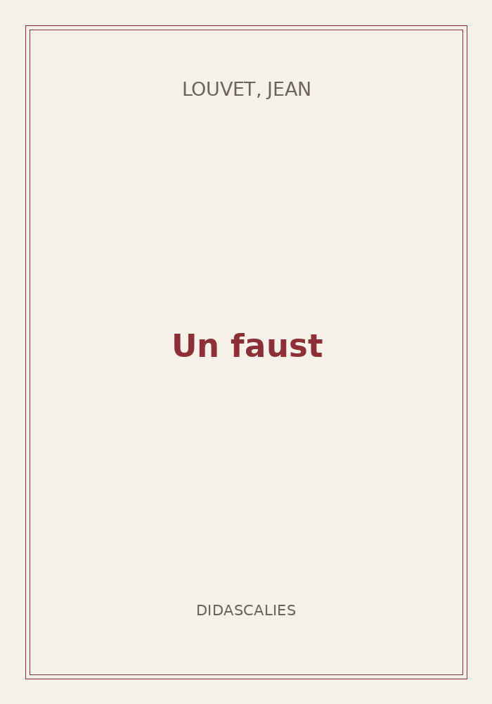 Couverture de « Un faust »