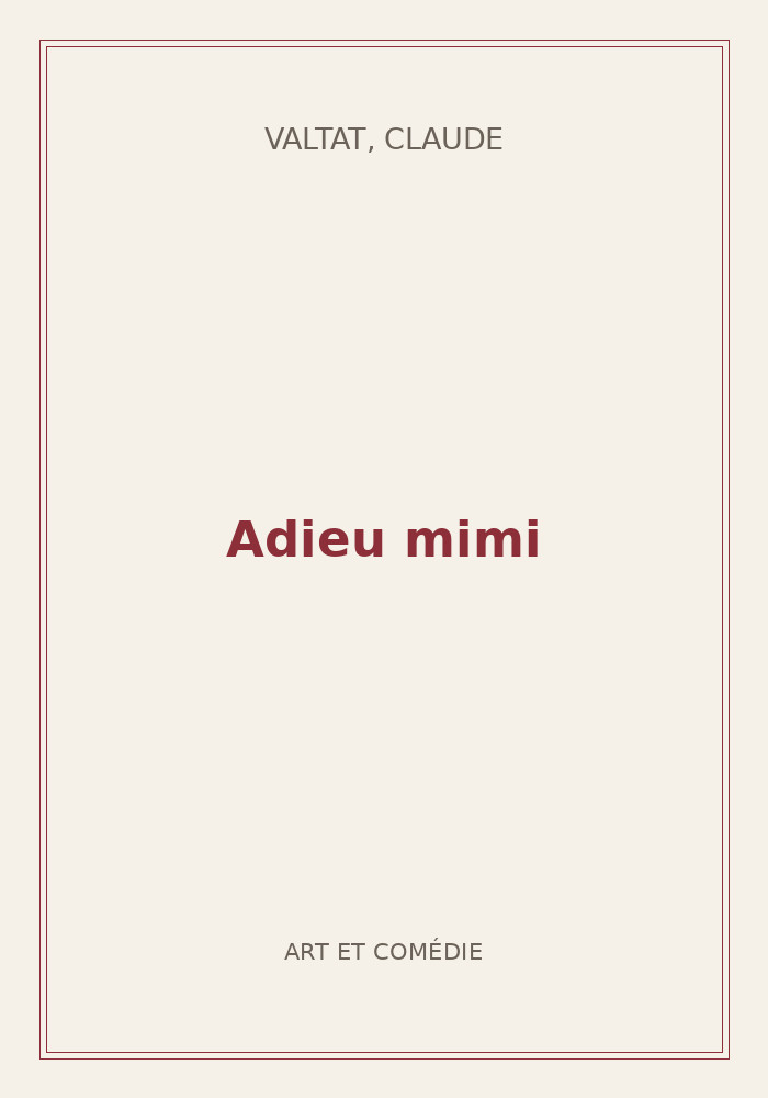Couverture de « Adieu mimi »