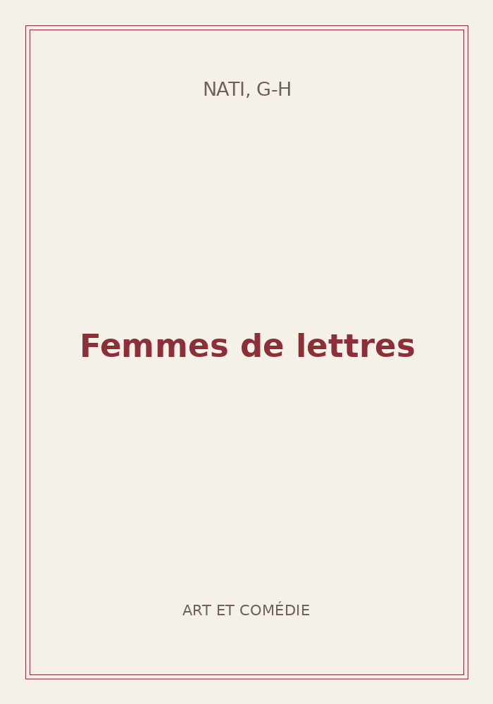 Couverture de « Femmes de lettres »