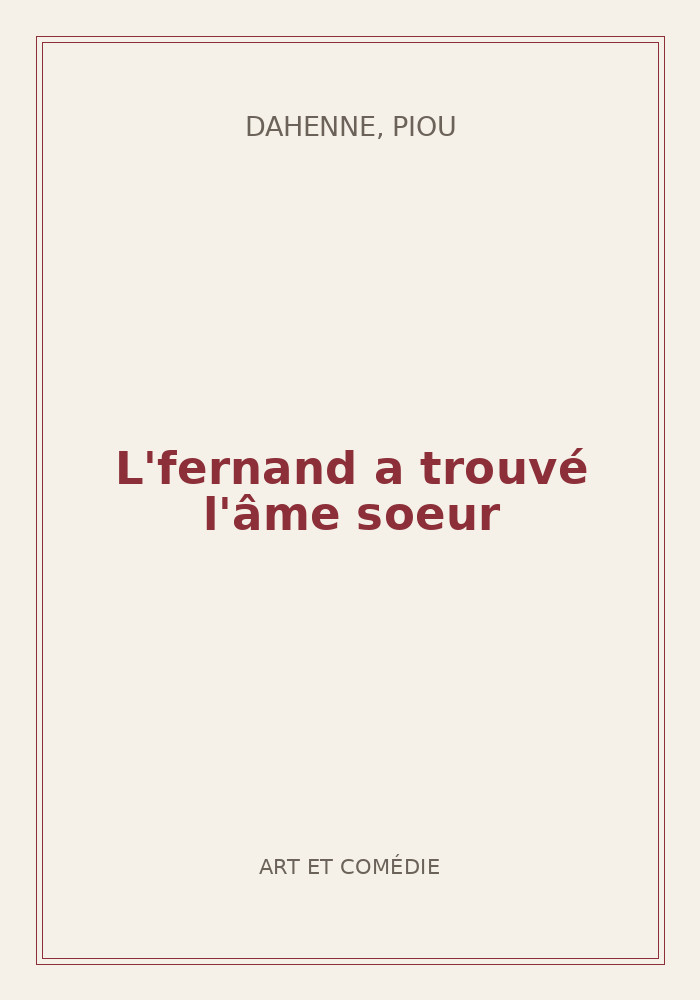 Couverture de « L'fernand a trouvé l'âme soeur »