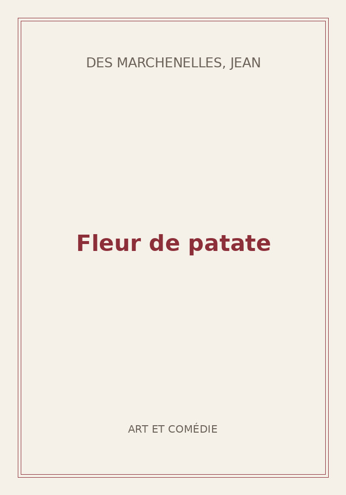 Couverture de « Fleur de patate »
