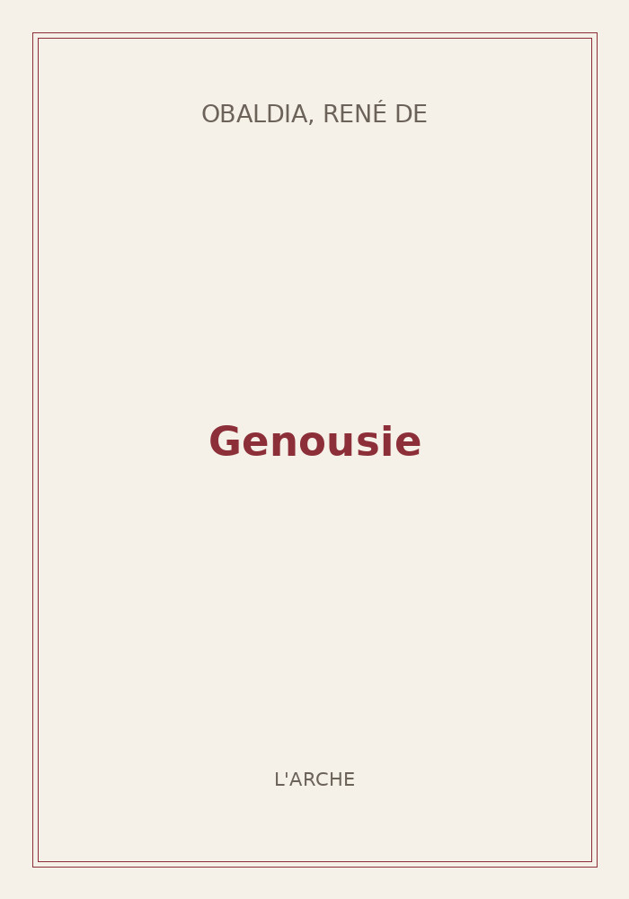 Couverture de « Genousie »