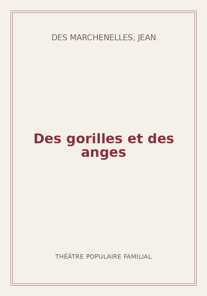 Couverture de « Des gorilles et des anges »