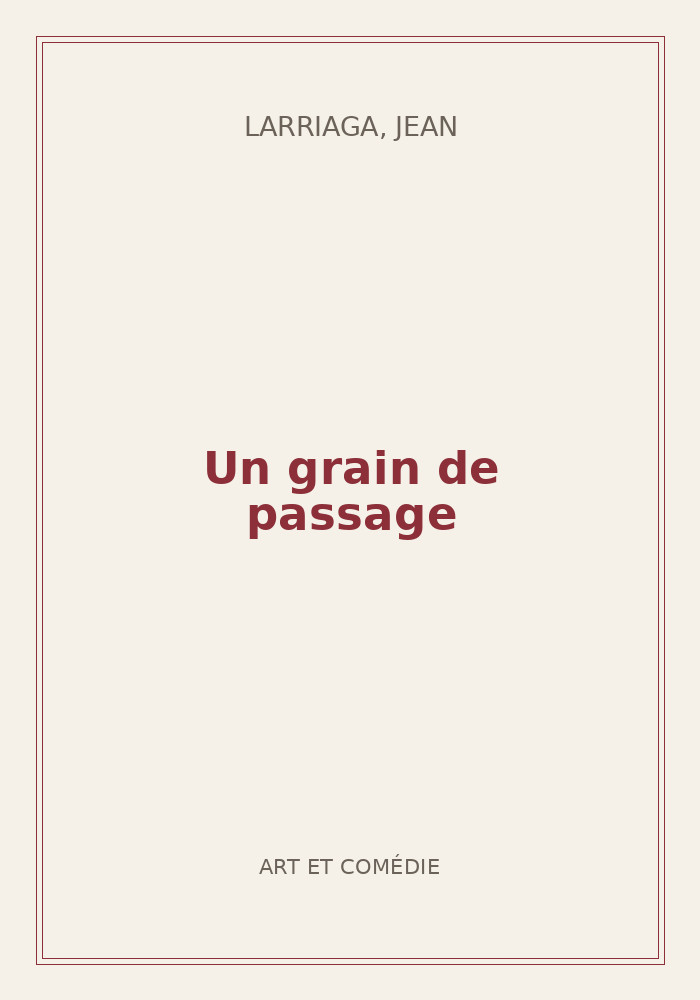 Couverture de « Un grain de passage »