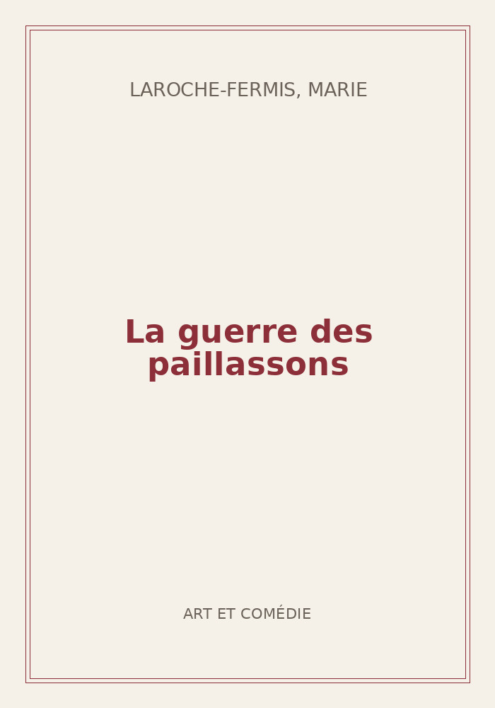 Couverture de « La guerre des paillassons »