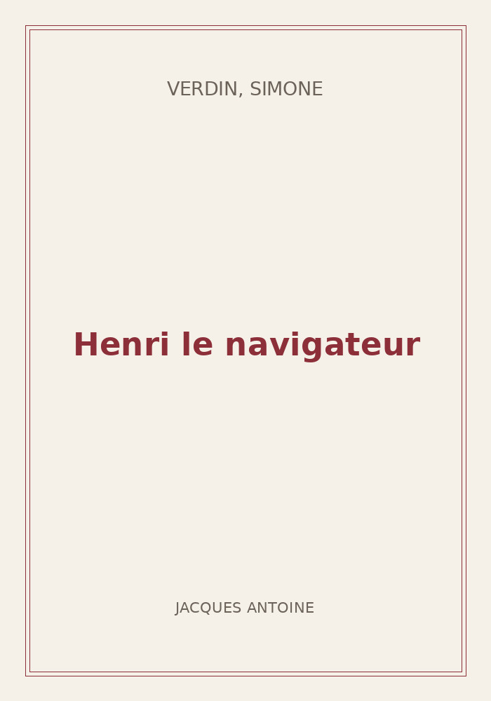 Couverture de « Henri le navigateur »