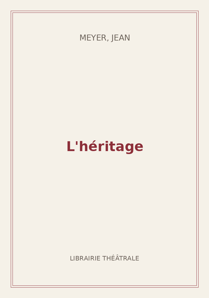 Couverture de « L'héritage »