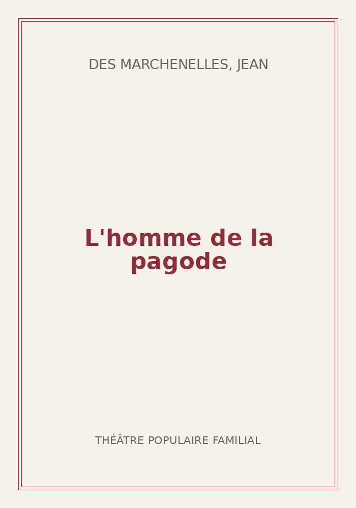 Couverture de « L'homme de la pagode »