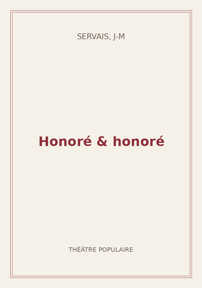 Couverture de « Honoré & honoré »