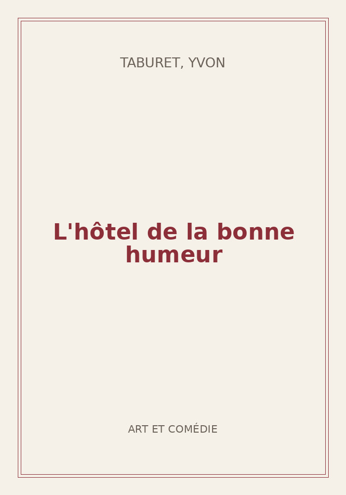 Couverture de « L'hôtel de la bonne humeur »