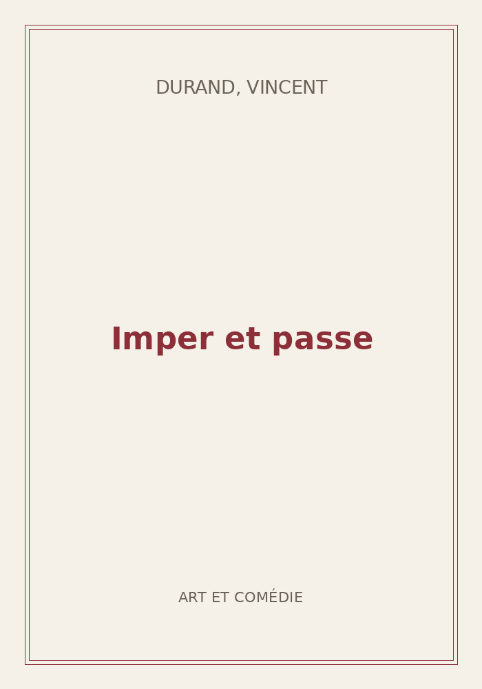 Couverture de « Imper et passe »