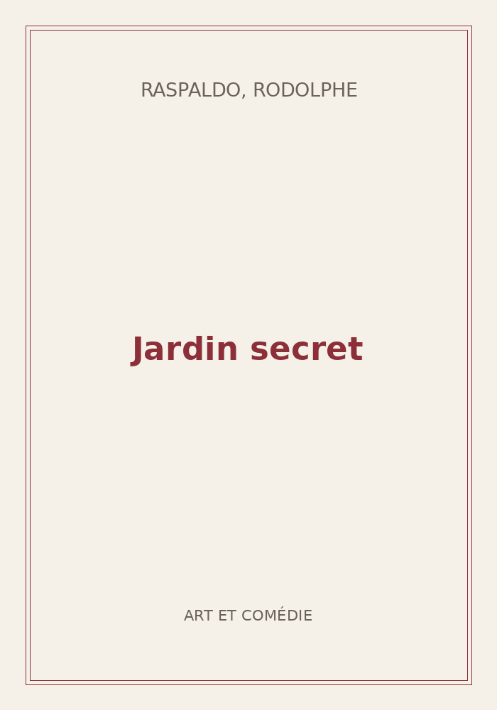 Couverture de « Jardin secret »