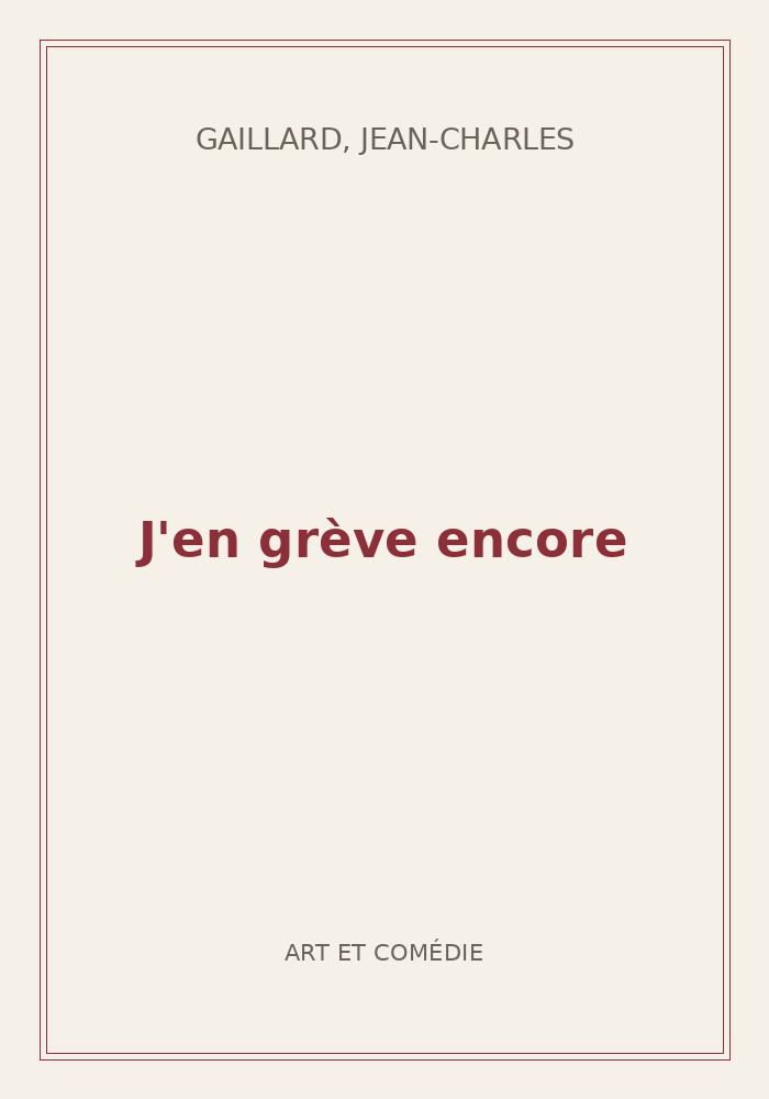 Couverture de « J'en grève encore »