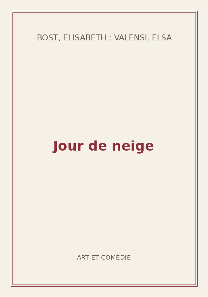 Couverture de « Jour de neige »