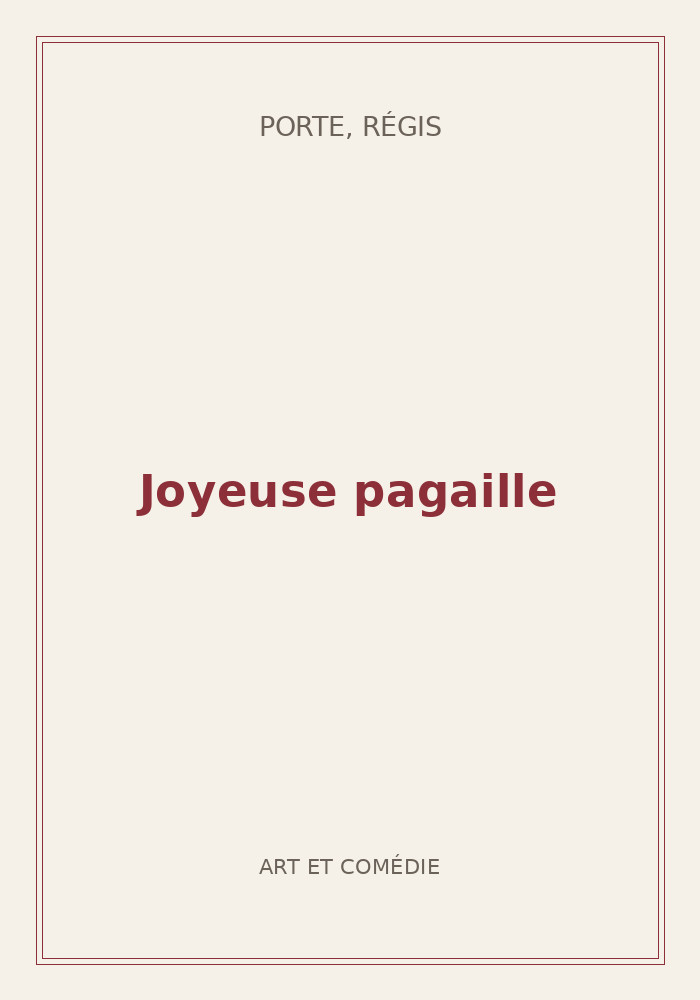 Couverture de « Joyeuse pagaille »