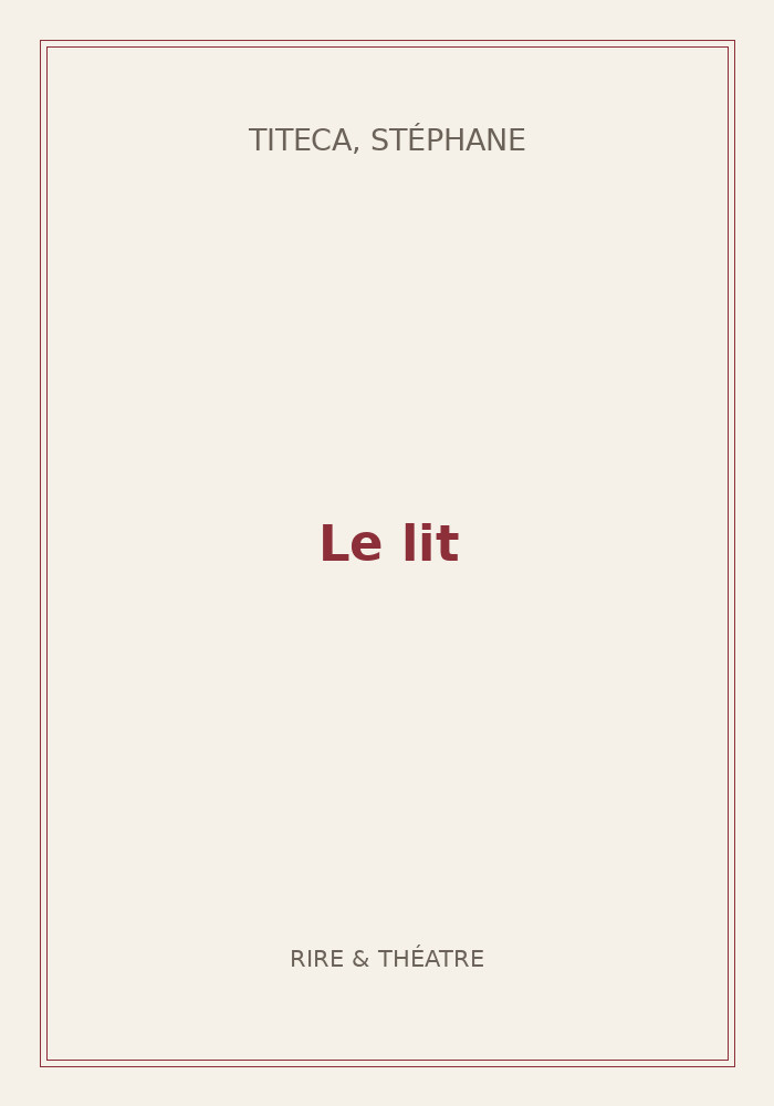 Couverture de « Le lit »
