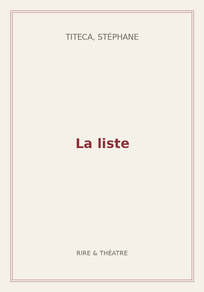 Couverture de « La liste »