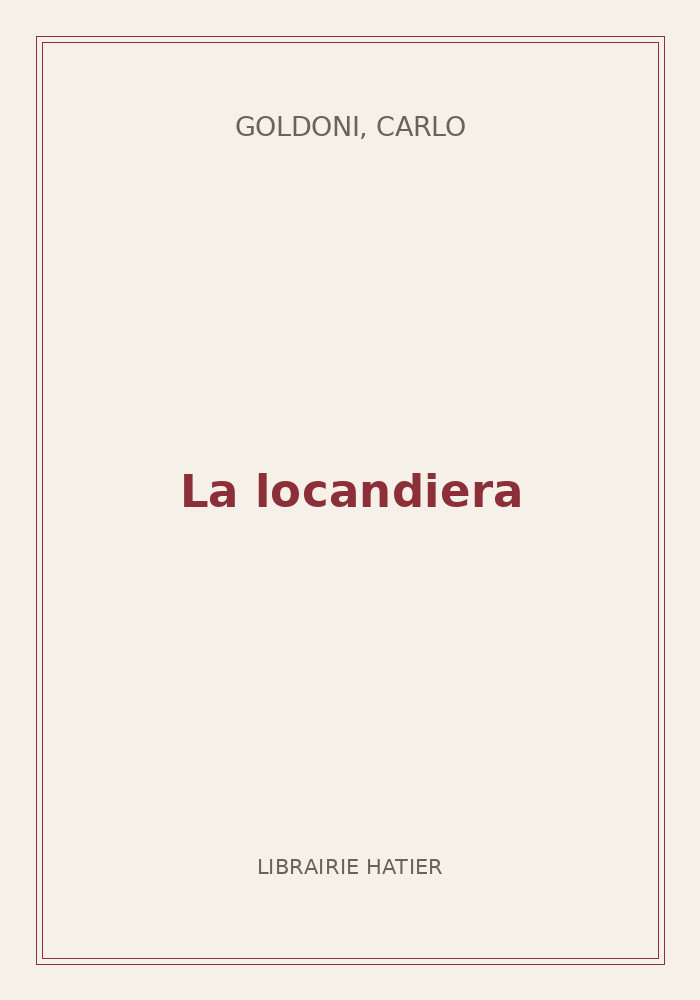Couverture de « La locandiera »