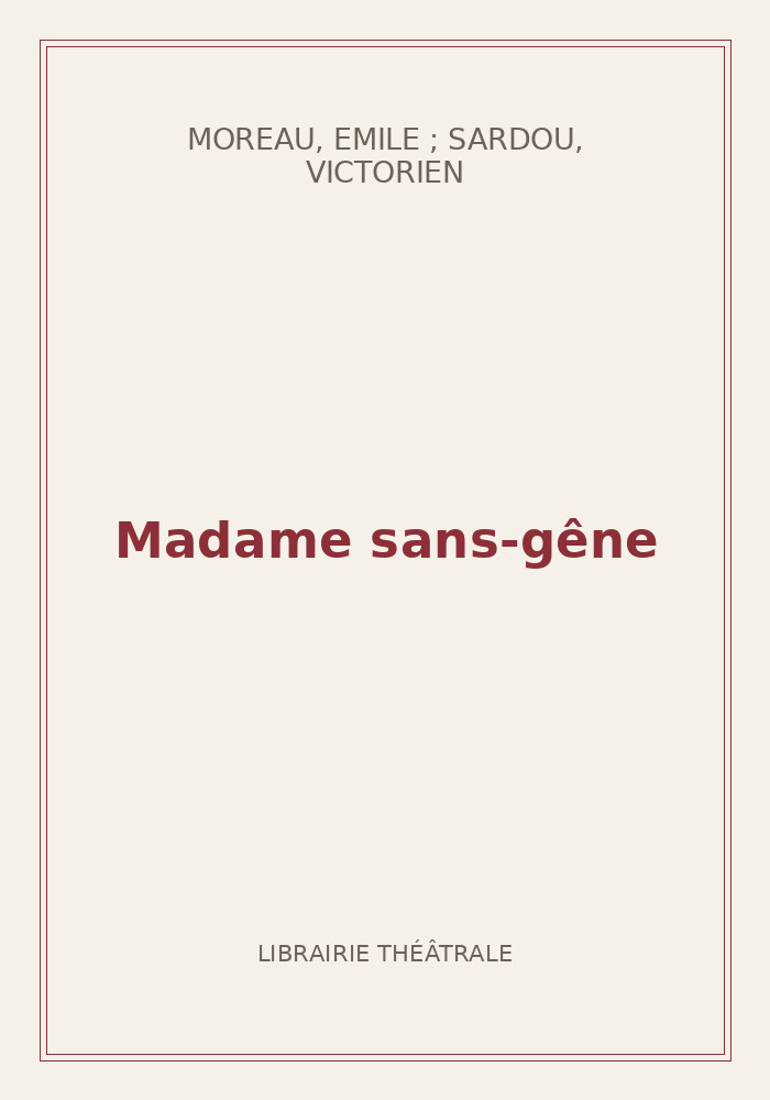 Couverture de « Madame sans-gêne »