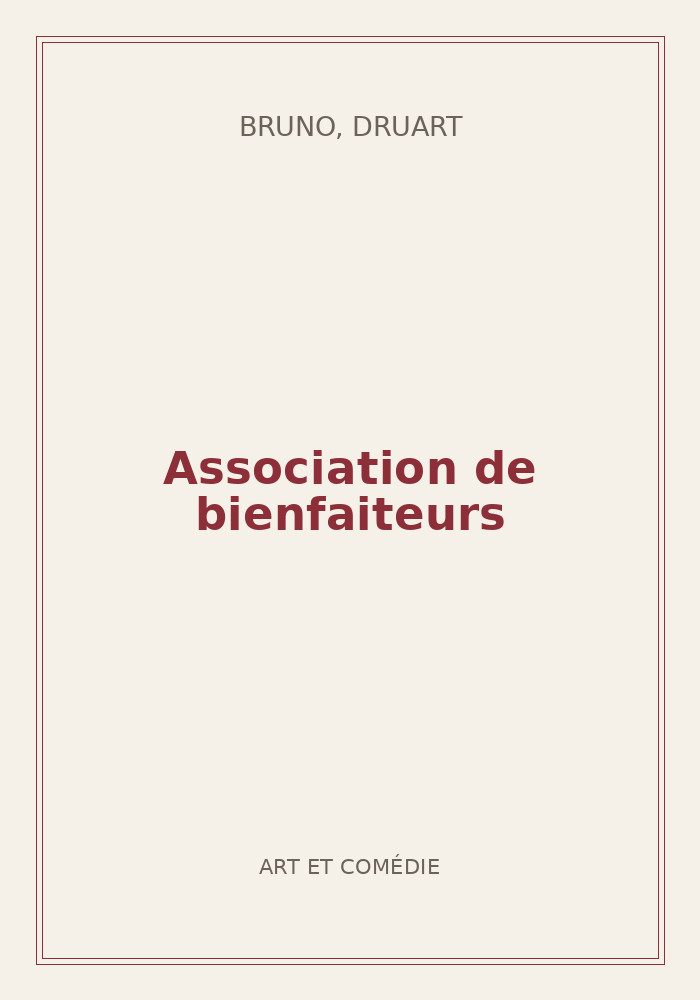 Couverture de « Association de bienfaiteurs »