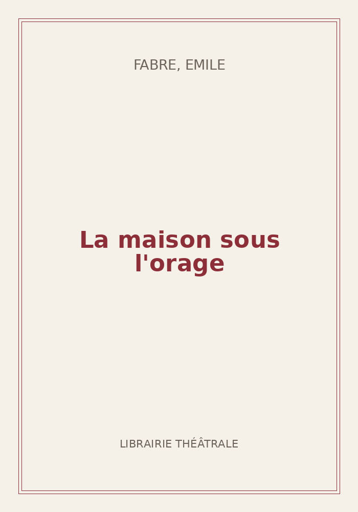 Couverture de « La maison sous l'orage »