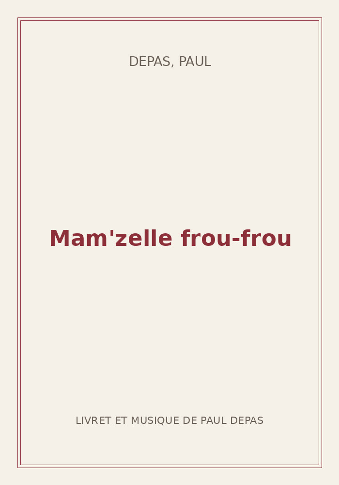 Couverture de « Mam'zelle frou-frou »