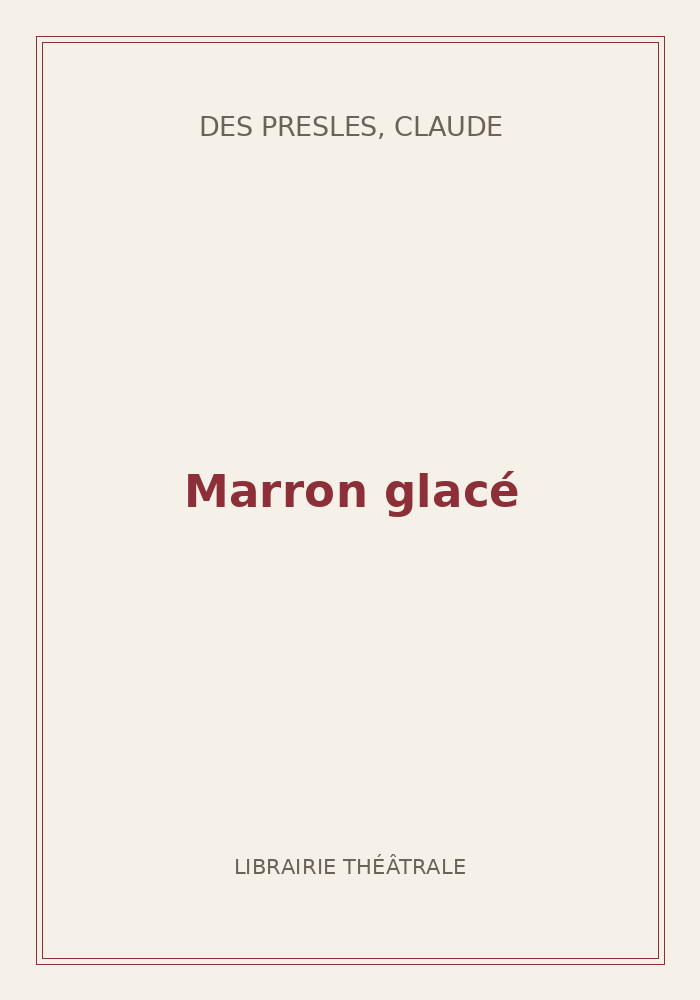 Couverture de « Marron glacé »
