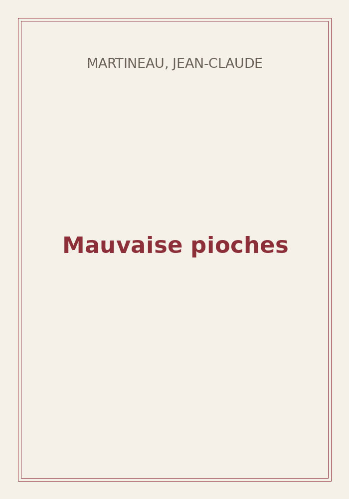 Couverture de « Mauvaise pioches »