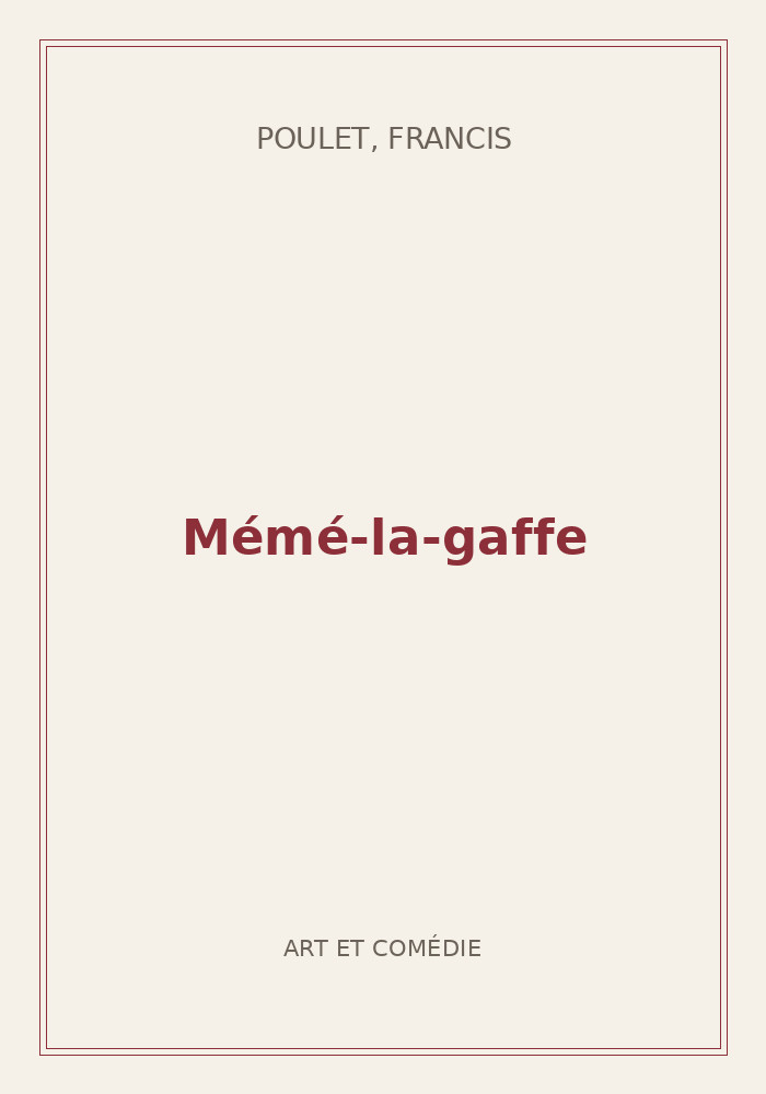 Couverture de « Mémé-la-gaffe »