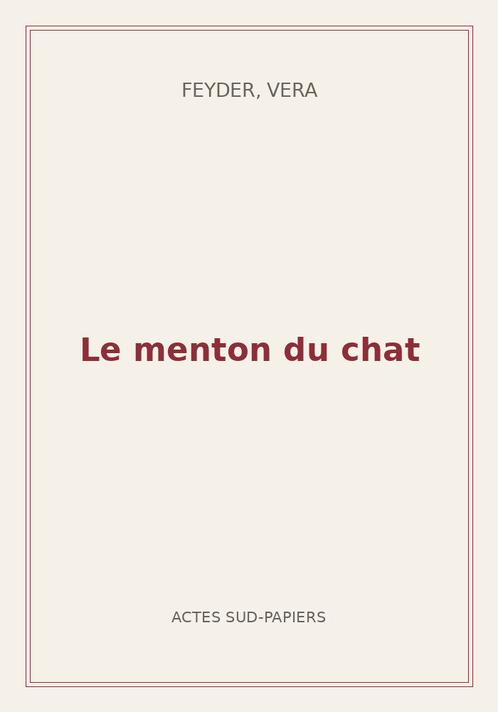 Couverture de « Le menton du chat »