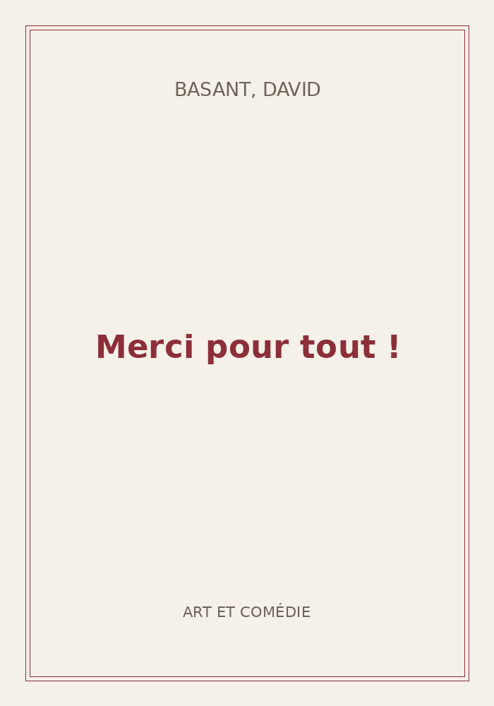 Couverture de « Merci pour tout ! »
