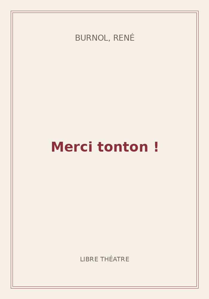 Couverture de « Merci tonton ! »