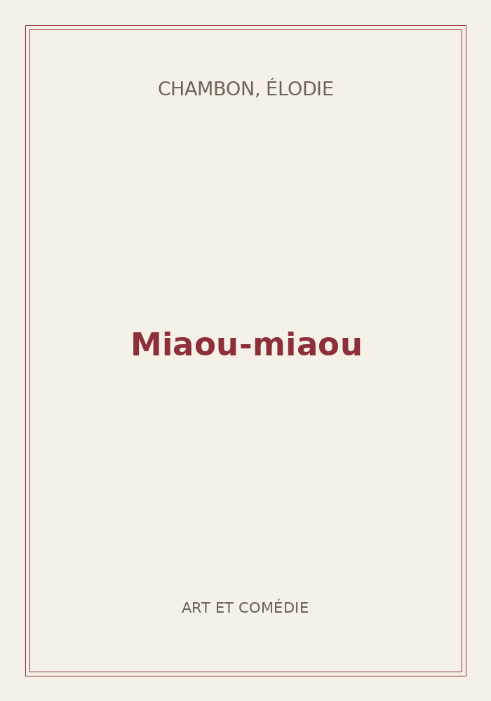 Couverture de « Miaou-miaou »