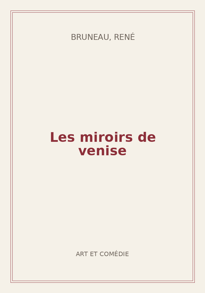Couverture de « Les miroirs de venise »