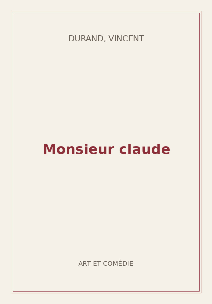 Couverture de « Monsieur claude »
