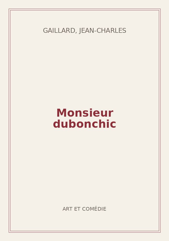 Couverture de « Monsieur dubonchic »