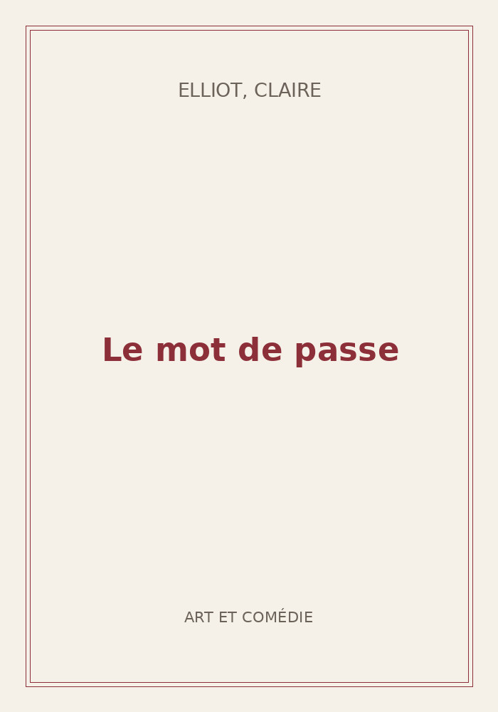 Couverture de « Le mot de passe »