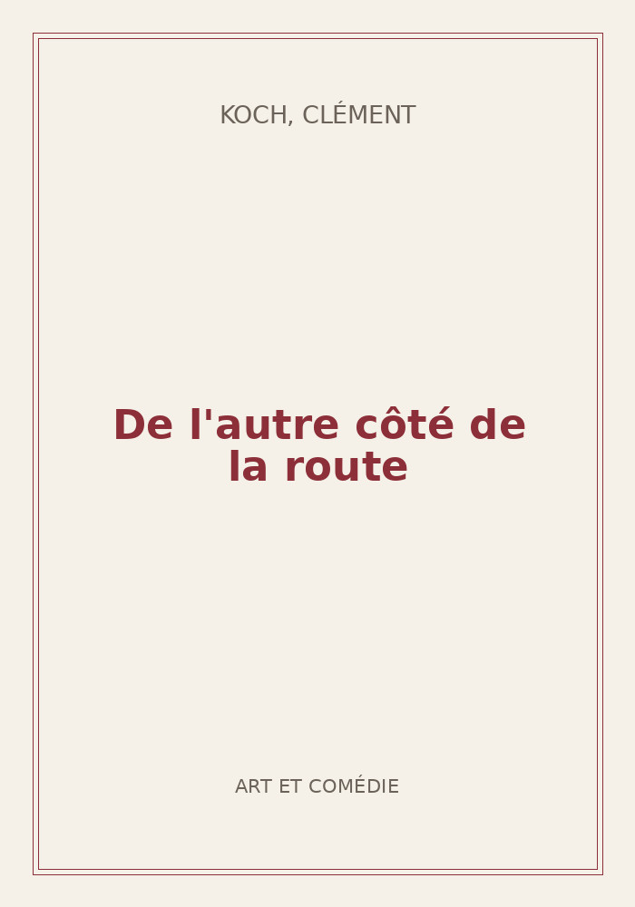 Couverture de « De l'autre côté de la route »