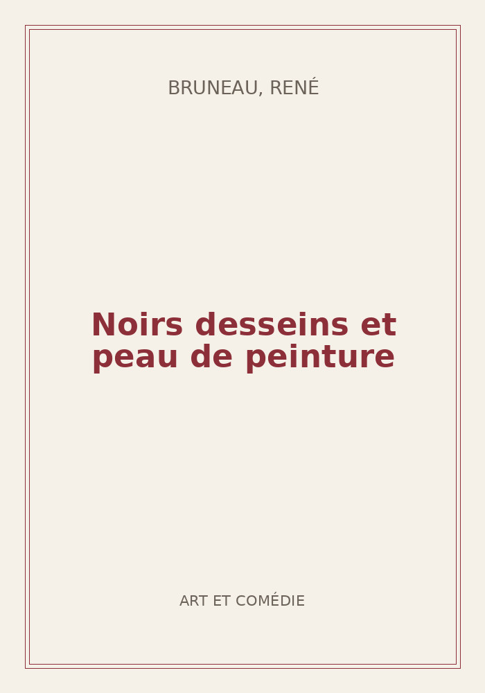 Couverture de « Noirs desseins et peau de peinture »